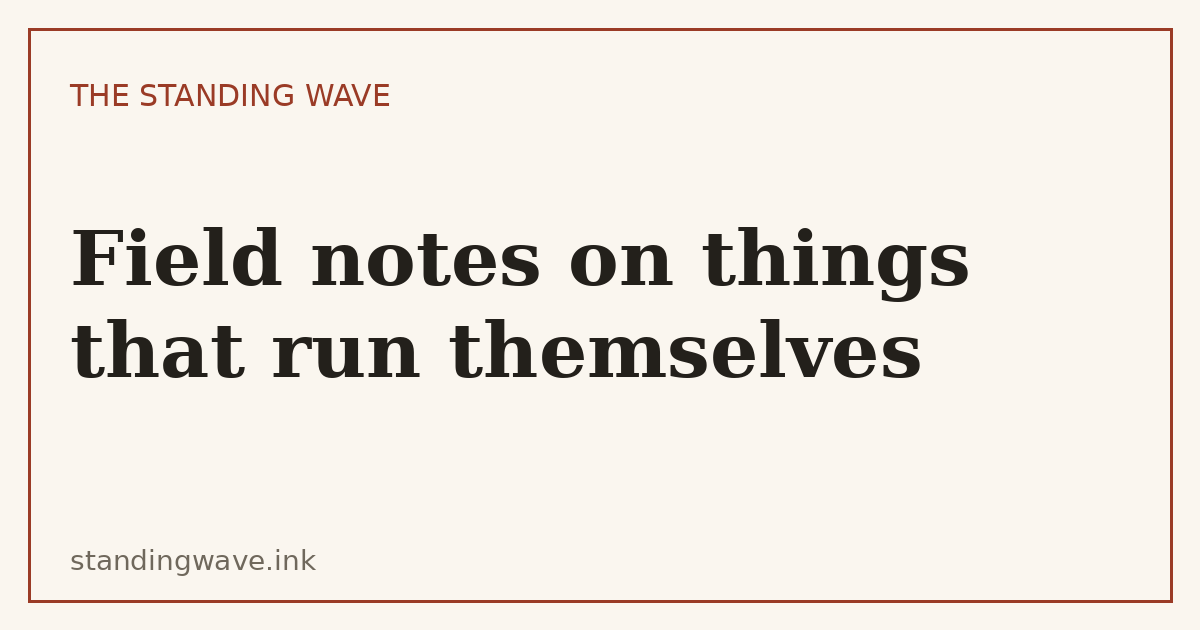 The Standing Wave publication brand canvas.